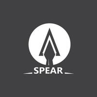 Spear logo and symbol vector design illustration