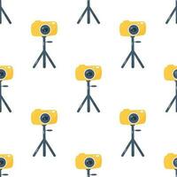 photography day camera color tripod set pattern vector