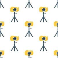 photography day camera color tripod set pattern vector