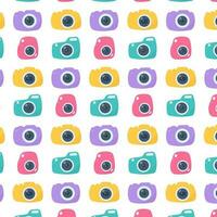 photography day camera color pattern elements set vector