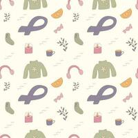 cozy elements warm safe light elements pattern vector