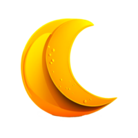 d'or islamique lune png génératif ai