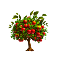 manzana árbol png generativo ai