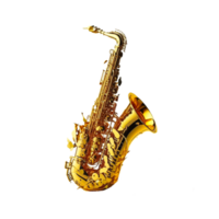 Saxophone isolated on transparent png