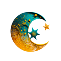 eid mubarak måne png generativ ai