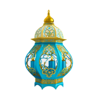 illuminé lampe sur eid mubarak content eid png génératif ai