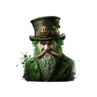 st patricks dag karakter elf van Ierse folklore met hoed generatief ai png