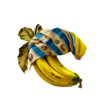 banana fruta cobrir com panos generativo ai png