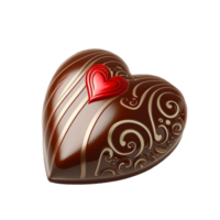 decorativo chocolate corazón png generativo ai