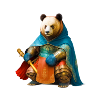 Panda guerrier conception png génératif ai