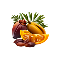 date frutta png trasparente generativo ai