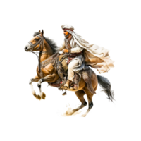 cavalo cavaleiro png generativo ai