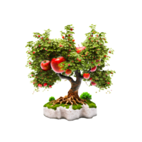 Apple tree on transparent background png