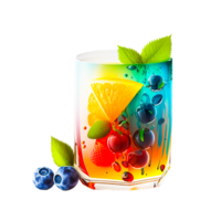 frutta succo bicchiere png generativo ai