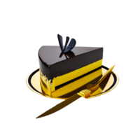 Chocolat gâteau avec couteau génératif ai png