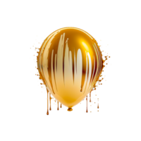 3d golden luxury design balloons for celebration party png