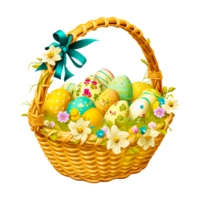hermosa Pascua de Resurrección cesta png generativo ai
