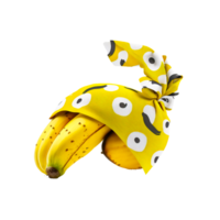 Banana frutta copertina con panni generativo ai png