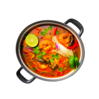 popular tailandês picante camarão sopa receita png generativo ai