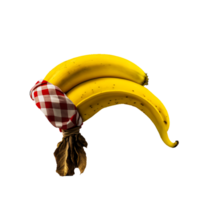 Banana frutta copertina con panni generativo ai png