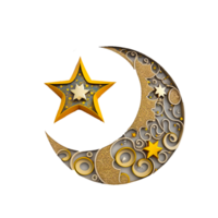 eid mubarak lune png génératif ai