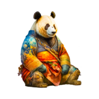 panda guerriero design png generativo ai