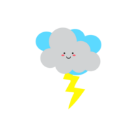 linda nube clima ilustración icono png