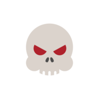 cute skull illustration icon png