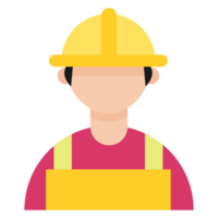 cute hard worker illustration icon png