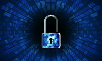 Modern Cybersecurity Technology Background with padlock vector