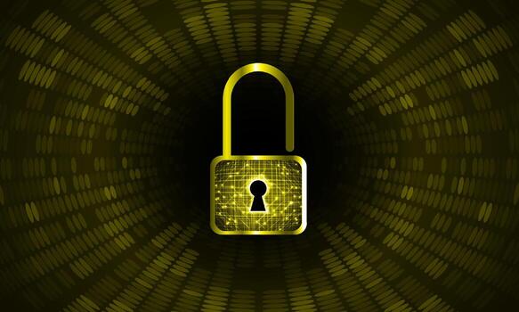 Modern Cybersecurity Technology Background with padlock vector