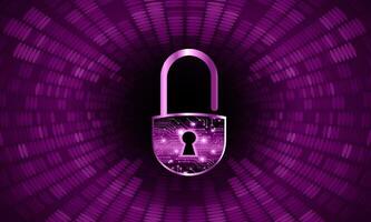 Modern Cybersecurity Technology Background with padlock vector