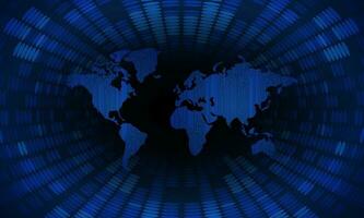 moderno la seguridad cibernética tecnología antecedentes con mundo mapa vector