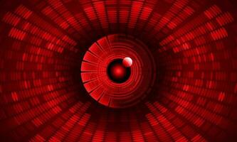 Modern Holographic Eye on Technology Background vector