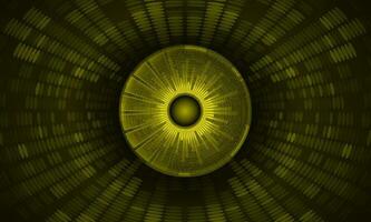 Modern Holographic Eye on Technology Background vector