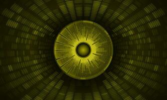 Modern Holographic Eye on Technology Background vector