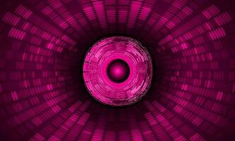 Modern Holographic Eye on Technology Background vector