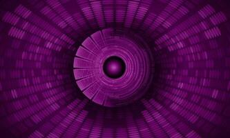 Modern Holographic Eye on Technology Background vector