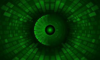 Modern Holographic Eye on Technology Background vector