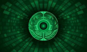 Modern Holographic Eye on Technology Background vector