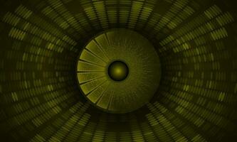 Modern Holographic Eye on Technology Background vector