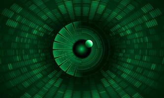 Modern Holographic Eye on Technology Background vector