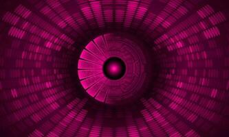 Modern Holographic Eye on Technology Background vector