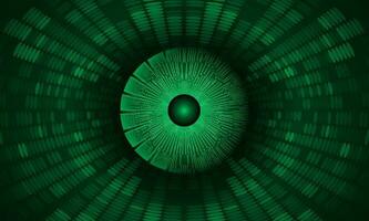 Modern Holographic Eye on Technology Background vector