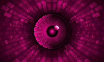 Modern Holographic Eye on Technology Background vector