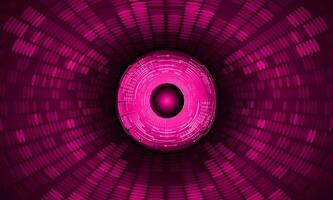 Modern Holographic Eye on Technology Background vector