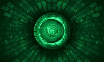 Modern Holographic Eye on Technology Background vector