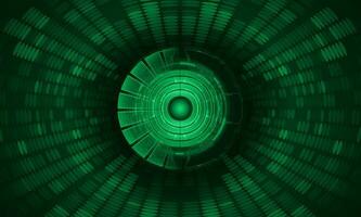 Modern Holographic Eye on Technology Background vector