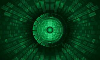 Modern Holographic Eye on Technology Background vector