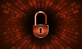 Modern Cybersecurity Technology Background with padlock vector